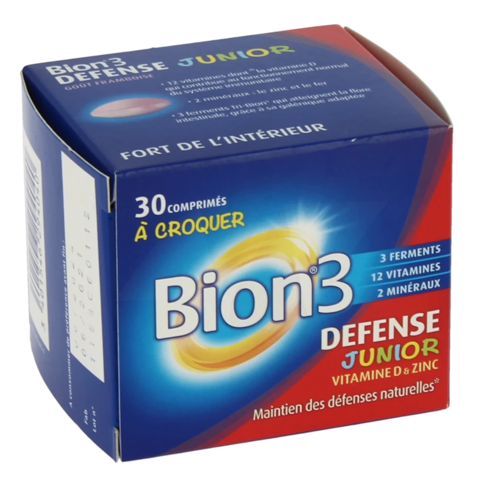 Bion 3 Défense Junior Comprimés à Croquer Framboise B/30