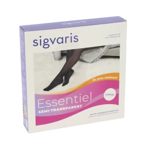 Sigvaris Essentiel Semi-transparent Bas Auto-fixants  Femme Classe 2 Dune X Large Normal