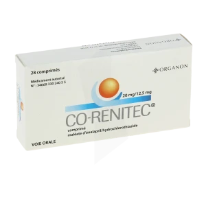 Co-renitec 20 Mg/12,5 Mg, Comprimé