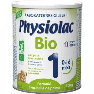 Physiolac Bio 1 Lait En Poudre B/400g à Tours