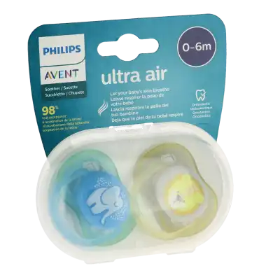 Avent Ultra Air Sucette Silicone 0-6mois Lion B/2 à Toulon