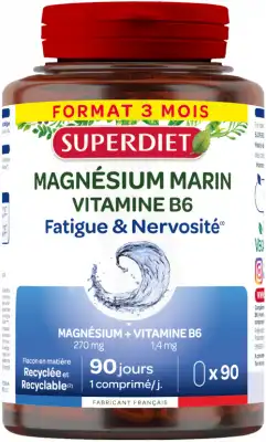 Superdiet Magnésium Marin B6 Comprimés B/90 à Crocq