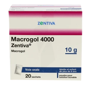 Macrogol 4000 Zentiva 10 G, Poudre Pour Solution Buvable En Sachet