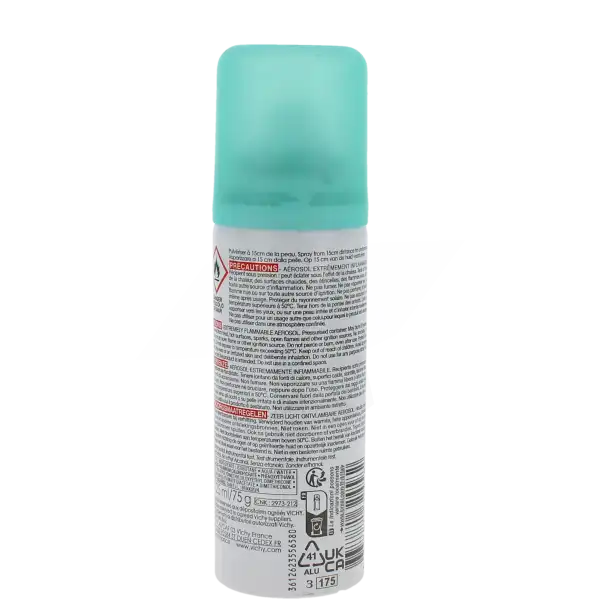 Vichy Déodorant Dermo-tolérance Anti Transpirant 48h Anti-traces Jaunes Et Blanches Anti-effet Carton Spray/125ml
