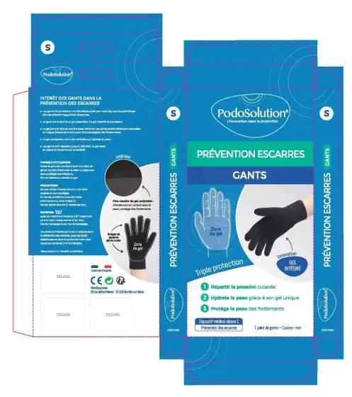 Podosolution Gant Prévention Escarres Noir S