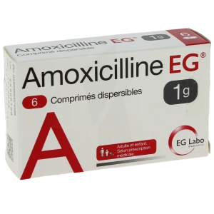 Amoxicilline Eg 1 G, Comprimé Dispersible