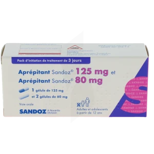Aprepitant Sandoz 125 Mg, Gélule Et Aprepitant Sandoz 80 Mg, Gélule