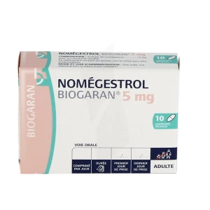 Nomegestrol Biogaran 5 Mg, Comprimé Sécable