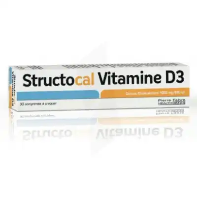 Structocal Vitamine D3 1000 Mg/880 Ui, Comprimé à Croquer à Bondues