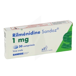 Rilmenidine Sandoz 1 Mg, Comprimé