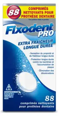 Fixodent Pro Comprimés Nettoyant Fraîcheur Longue Durée Pour Prothèse Dentaire B/88 à Saint -Vit
