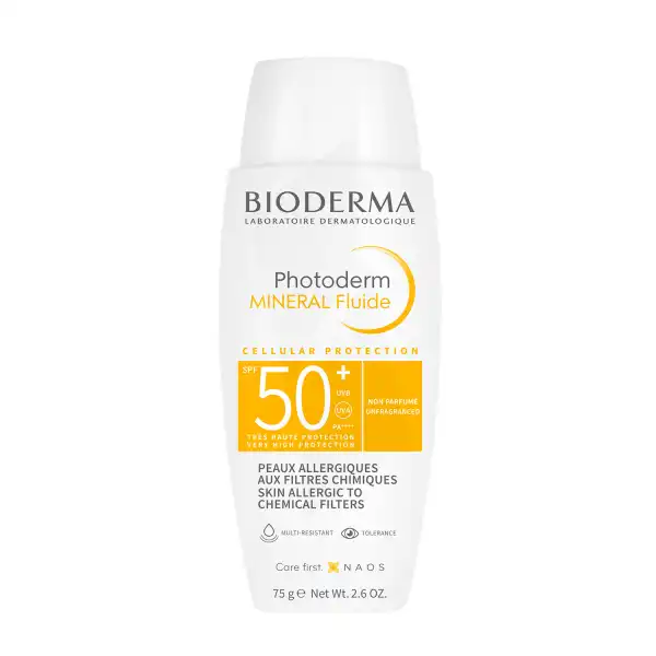 Bioderma Photoderm Minéral Spf50+ Fluide Non Parfumé T/75g