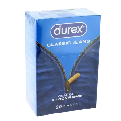 Durex Classic Jeans Préservatif Lubrifié Etui/20 à STRASBOURG