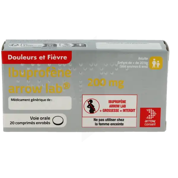 Ibuprofene Arrow Lab 200 Mg, Comprimé Enrobé