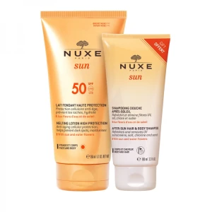Nuxe Sun Spf50 Lait Fondant Haute Protection T/150ml+ Shamp Douche Ap Sol