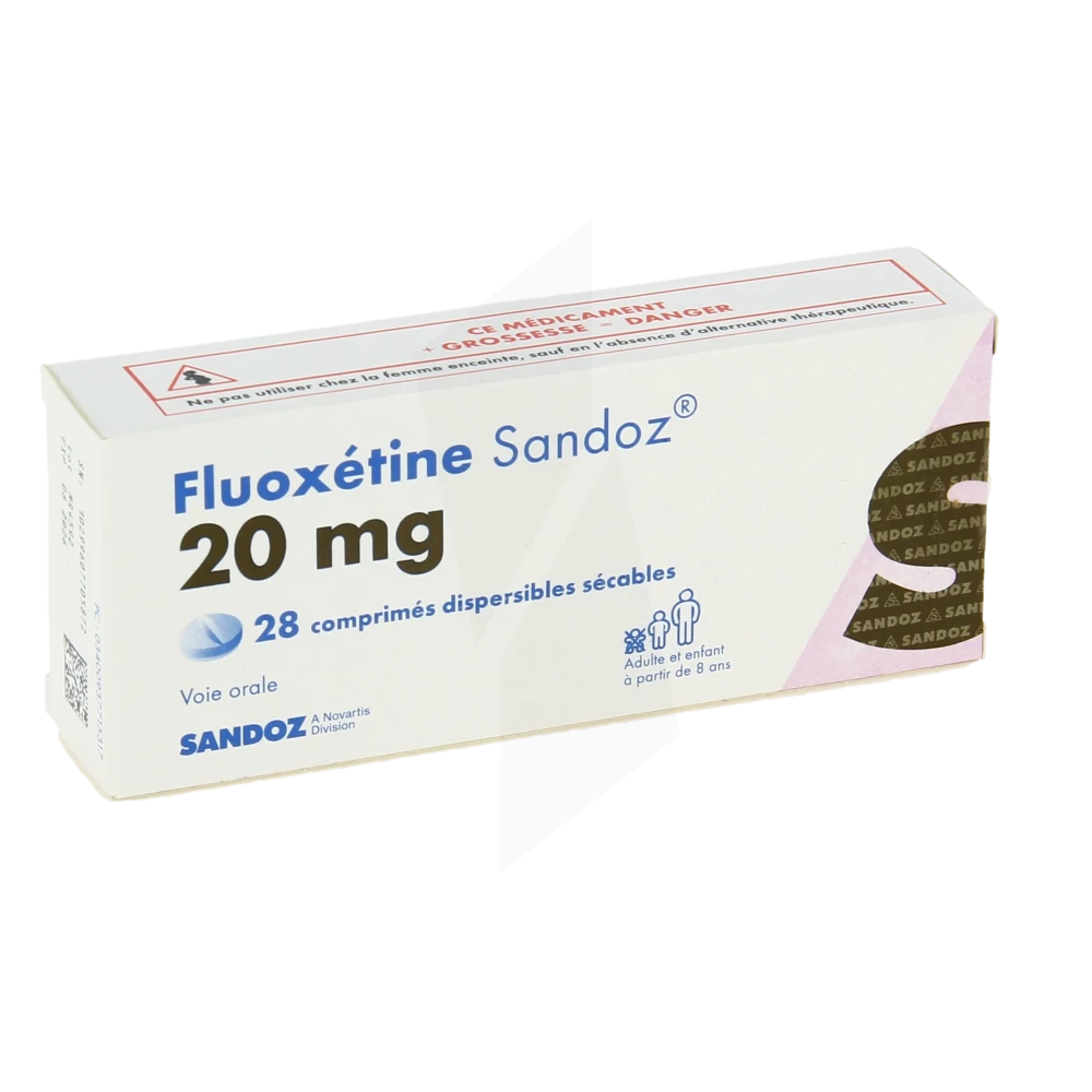 Fluoxetine Sandoz 20 Mg, Comprimé Dispersible Sécable