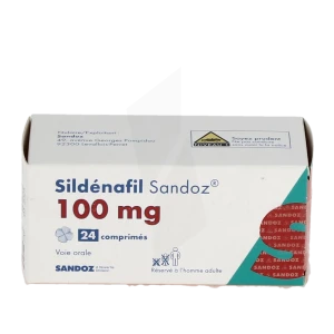 Sildenafil Sandoz 100 Mg, Comprimé