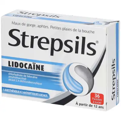 Strepsils Lidocaïne Past Plq/36 à Nice
