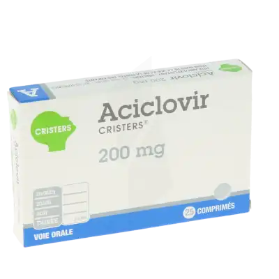 ACICLOVIR CRISTERS 200 mg, comprimé