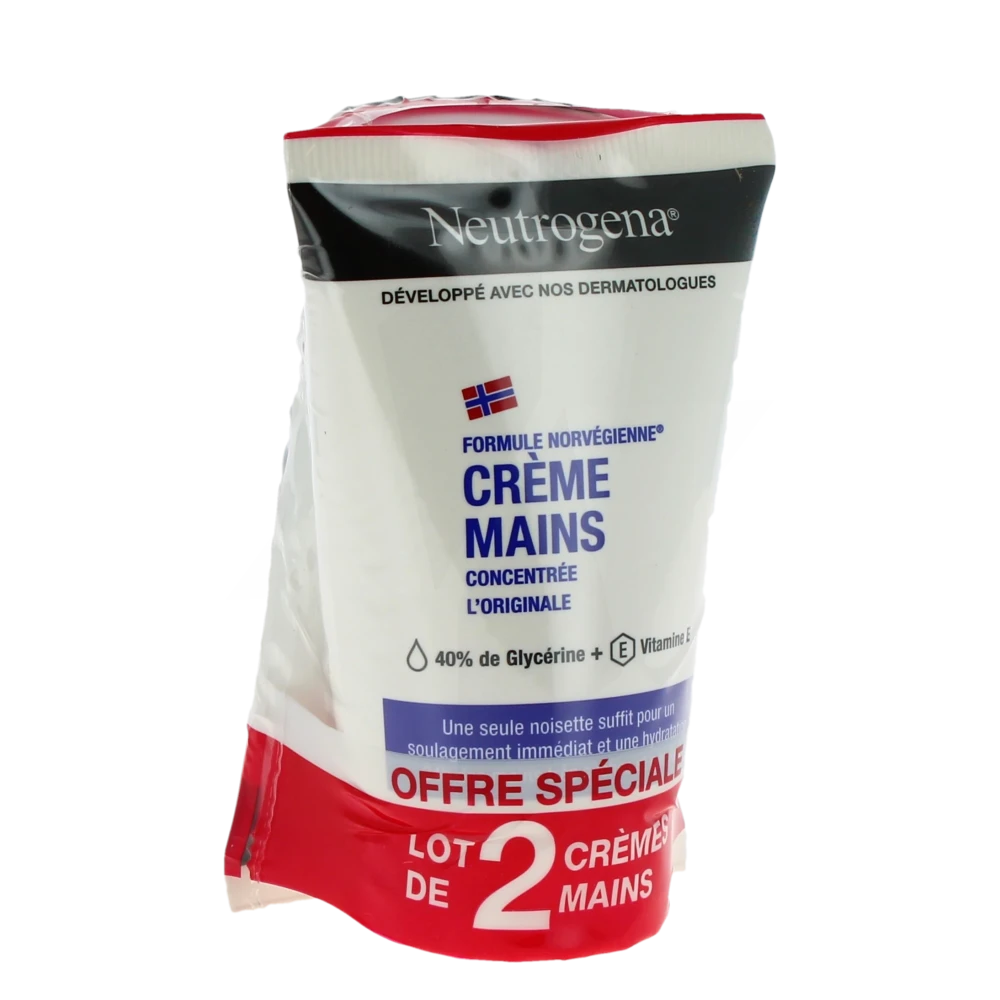 Neutrogena Crème Mains Hydratante Concentrée 2 Tubes De 50 Ml