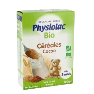 Physiolac Cereales Bio Farine Chocolat B/200g