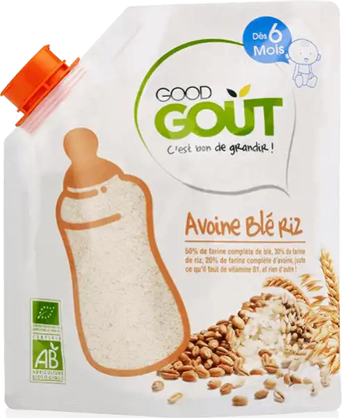 Good Goût Alimentation Infantile Avoine Blé Riz Sachet/200g