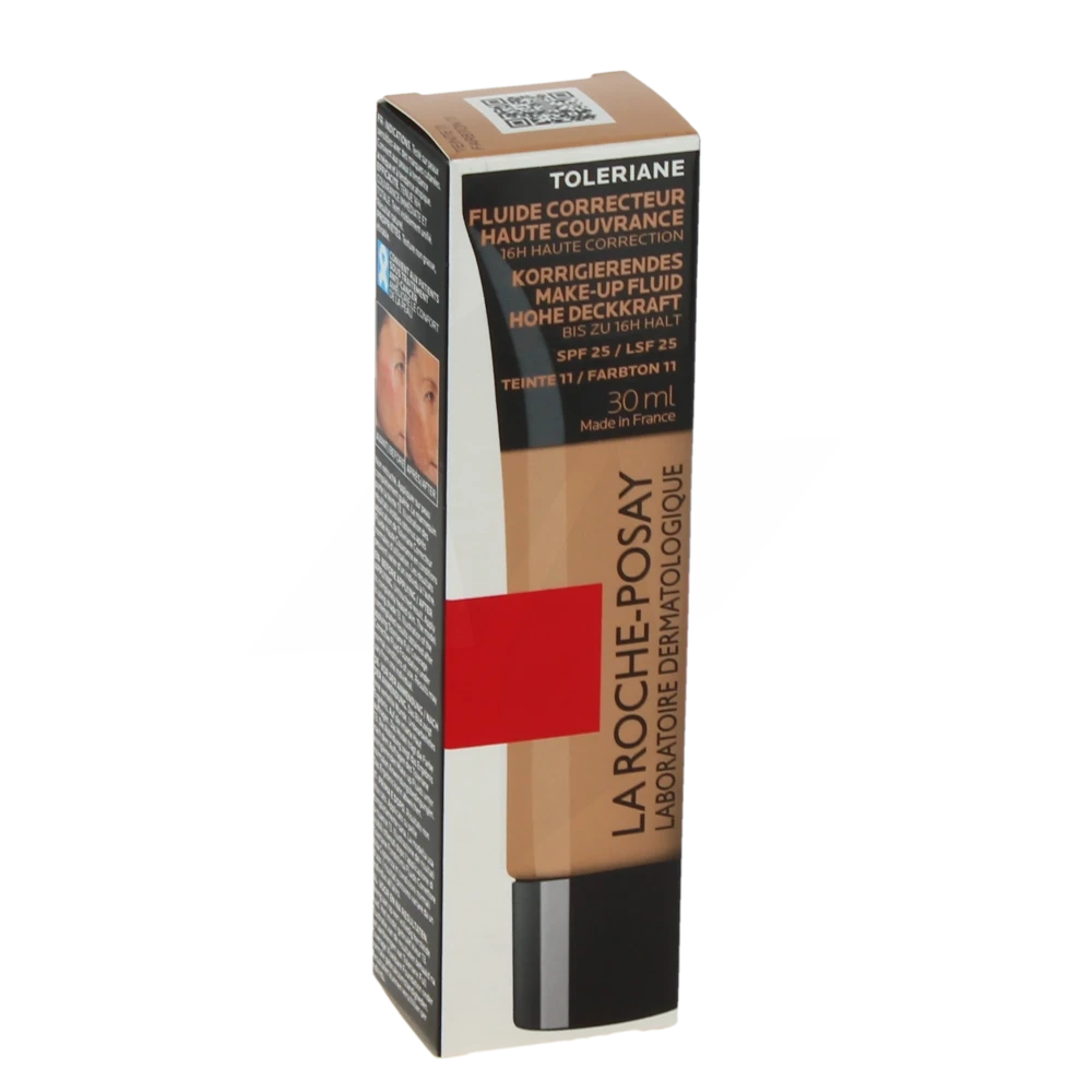 La Roche Posay Toleriane Make-up Fluide Correcteur Haute Couvrance 16h Haute Correction Spf25 Teinte N°11 Tube/30ml