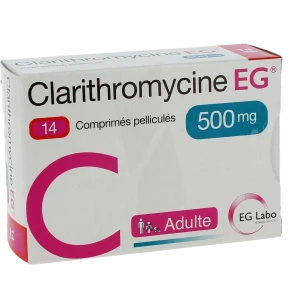 Clarithromycine Eg 500 Mg, Comprimé Pelliculé