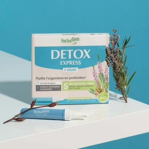 Herbalgem Détox Express Solution Buvable Bio 7 Doses/10ml