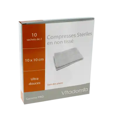 Vitadomia Compresses Stérile Non Tissé 10x10cm 10 Sachets/2 à VANNES
