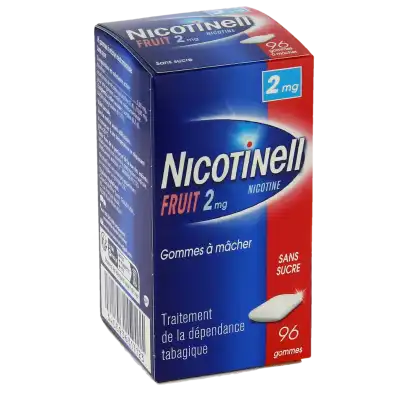 Nicotinell Fruit 2 Mg Sans Sucre, Gomme à Mâcher Médicamenteuse P/96 à Saint-Avold