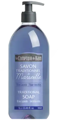 Le Comptoir du Bain Savon Traditionnel de Marseille Olive-Lavande Fl pompe/1L