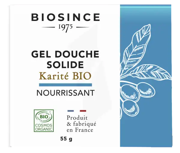 Biosince 1975 Gel Douche Solide Karité Bio Nourrissant 55g