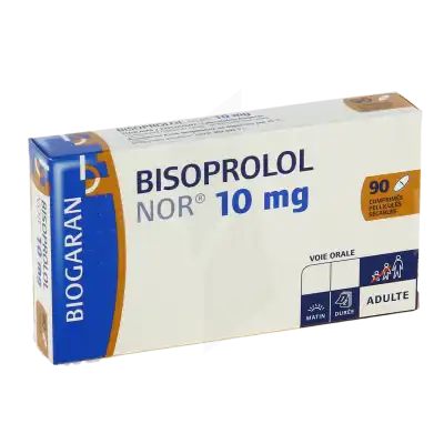 Bisoprolol Nor 10 Mg, Comprimé Pelliculé Sécable à CANALS