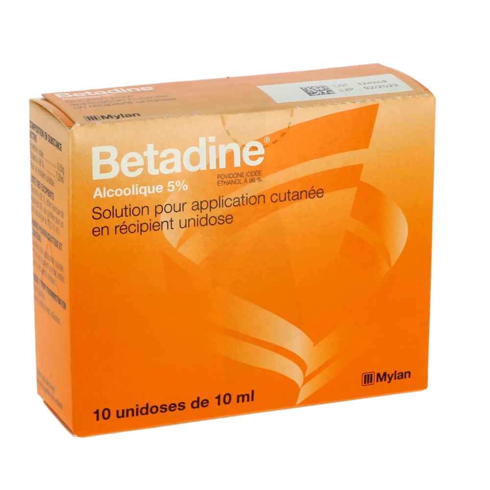 Betadine Alcoolique 5 % S Appl Cut En Récipient Unidose B/10
