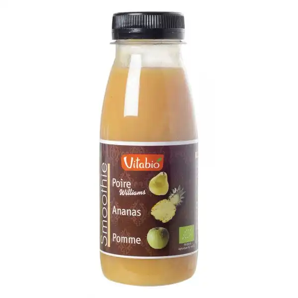 Vitabio Smoothies Boisson Poire Ananas Pomme Bouteille/25cl P.e.t