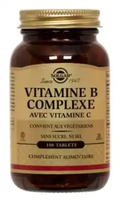 Solgar Vitamine B Complexe Avec Vitamine C /100 à Bondues