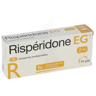 Risperidone Eg 2 Mg, Comprimé Orodispersible à Auterive