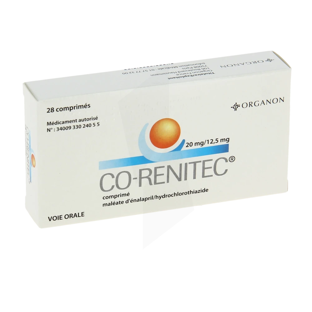 Co-renitec 20 Mg/12,5 Mg, Comprimé