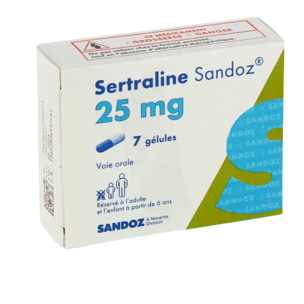 Sertraline Sandoz 25 Mg, Gélule