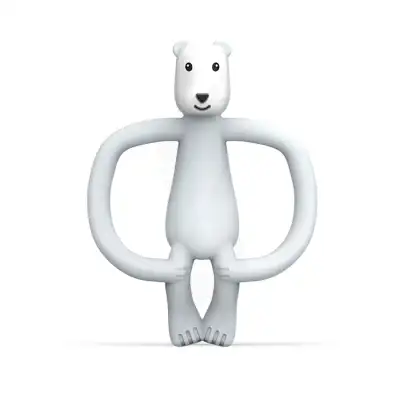 Anneau de Dentition Animals Matchstick Monkey Biocote Pomelo Polar Bear Blanc