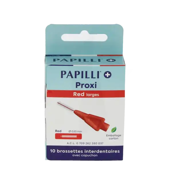 Papilli+ Proxi Bossettes Interdentaires Rouge Large 0,65mm B/10