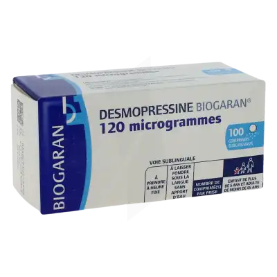 DESMOPRESSINE BIOGARAN 120 microgrammes, comprimé sublingual