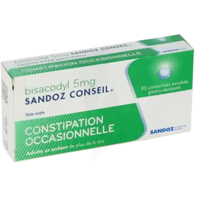 Bisacodyl Sandoz Conseil 5 Mg, Comprimé Enrobé Gastro-résistant à BIGANOS