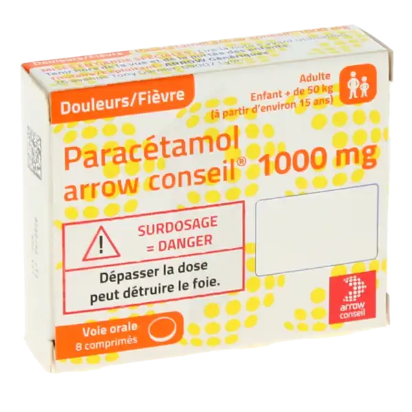 Paracetamol Arrow Conseil 1000 Mg, Comprimé