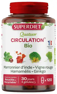 Superdiet Quatuor Bio Gélules Circulation B/120 à Bordeaux