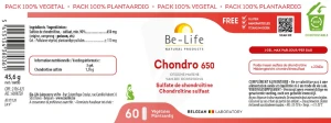 Be-life Chondro 650 Gélules B/60