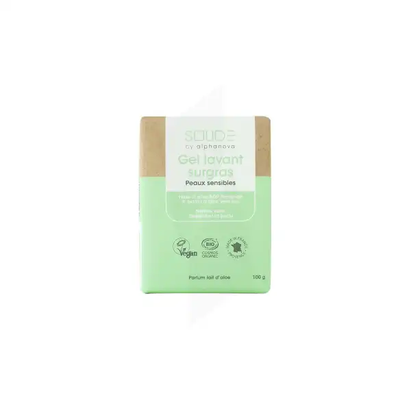 Alphanova Solide Gel Lavant Surgras Peau Sensible Aloé B/100g