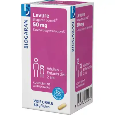 Biogaran Conseil Levure 50 Mg Gélules Adulte Enfant B/40 à SAINT-CYR-SUR-MER