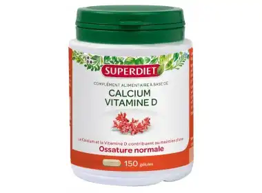 Superdiet Calcium+vitamine D Gélules B/150